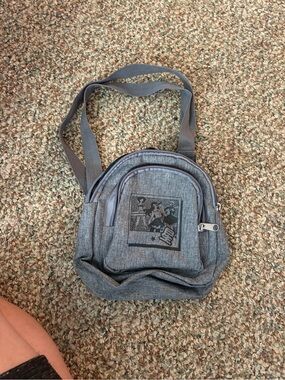 Small Gray Crossbody Bag - Anime Design - Bullet Brand